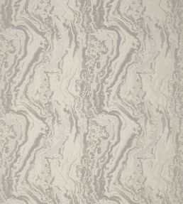 Serpentine Fabric by Zoffany Platinum White