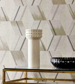 Rhombi Wallpaper by Zoffany Paris Grey