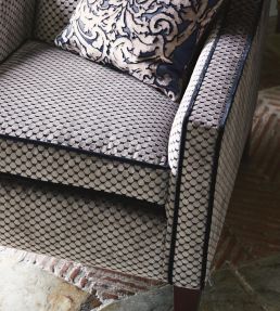 Tespi Spot Fabric by Zoffany Pewter/Silver