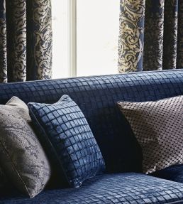 Tespi Square Fabric by Zoffany Indigo