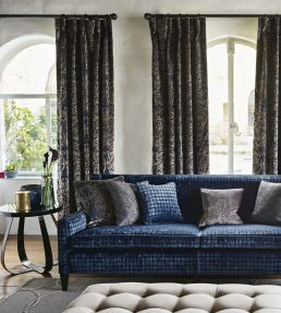 Tespi Square Fabric by Zoffany Indigo