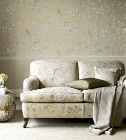 Woodville Fabric by Zoffany Pebble