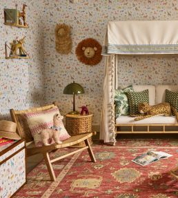 Zoo Wallpaper by Scalamandre Powder Blue