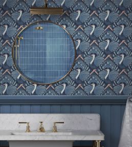 Zsa Zsa Wallpaper by Divine Savages Blue