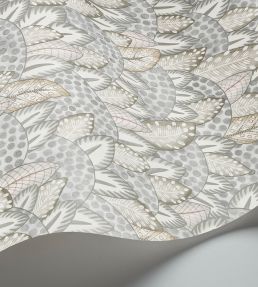 Zulu Terrain Wallpaper by Cole & Son Heath Grey & Blush