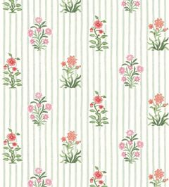 Bindi Flower Wallpaper by DADO 03 Sage and Pink
