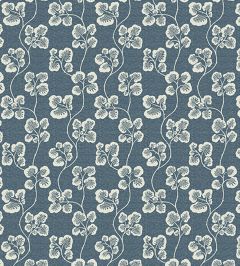 Cabbage Check Fabric by Josephine Munsey Dark Blue