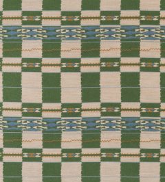 Chubby Check Fabric by Christopher Farr Cloth Green