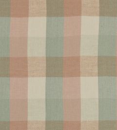 Austin Check Fabric by Clarke & Clarke Mineral/Blush