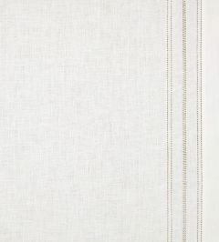 Drawn Thread Ladder & Hem Stitch Edge Fabric by Volga Linen Ivory White