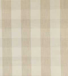 Suffolk Check Large Fabric by Ian Mankin Cream