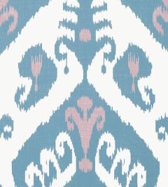 Indies Ikat Wallpaper by Thibaut Lavender and French Blue