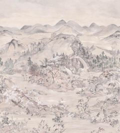 Japanese Chinoiserie Mural by Cole & Son Pink Opal