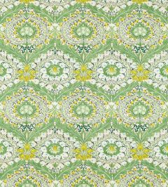 Merton Fabric by Morris & Co Leaf Green/Sky