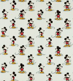Mickey Stripe Fabric by Sanderson Sea Salt