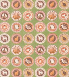 Robina's Dinner Party Fabric by GP & J Baker Green