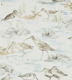 Estuary Birds Wallpaper by Sanderson Blue/Grey