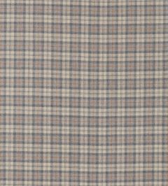 Fenton Check Fabric by Sanderson Check Grey / Cinnamon