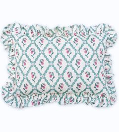 Strawberry Trellis Pillow 18 x 13" by Barneby Gates Vintage Cream