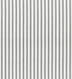 Ticking Stripe 1 Fabric by Ian Mankin Dark Grey