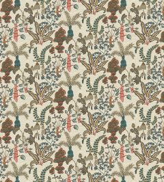 Woodland Floor Fabric by Josephine Munsey Stone and Teal