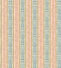 Wriggle Room Wallpaper by GP & J Baker Teal/Spice