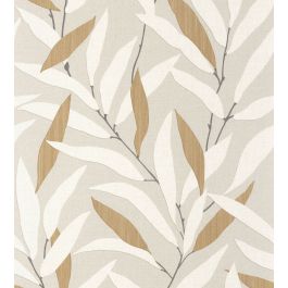 Alba Wallpaper in Beige lin by Casadeco | Jane Clayton