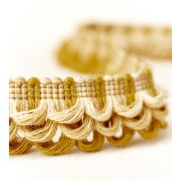 Nunwick Triple Loop Trimmings in Mustard by Sanderson | Jane Clayton
