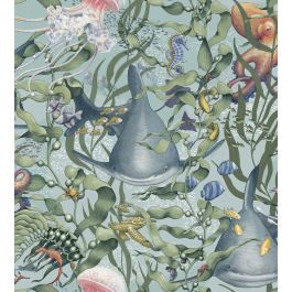 Underwater Magic Wallpaper in Blue by Borastapeter | Jane Clayton