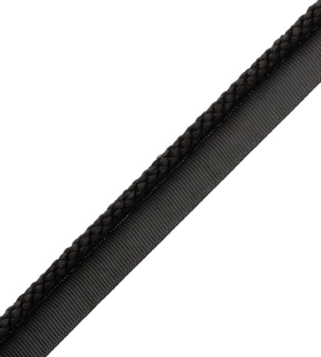 6mm Cambridge Cord With Tape Trimming by Samuel & Sons Black