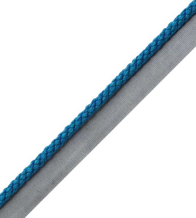 6mm Cambridge Cord With Tape Trimming by Samuel & Sons Mykonos Blue