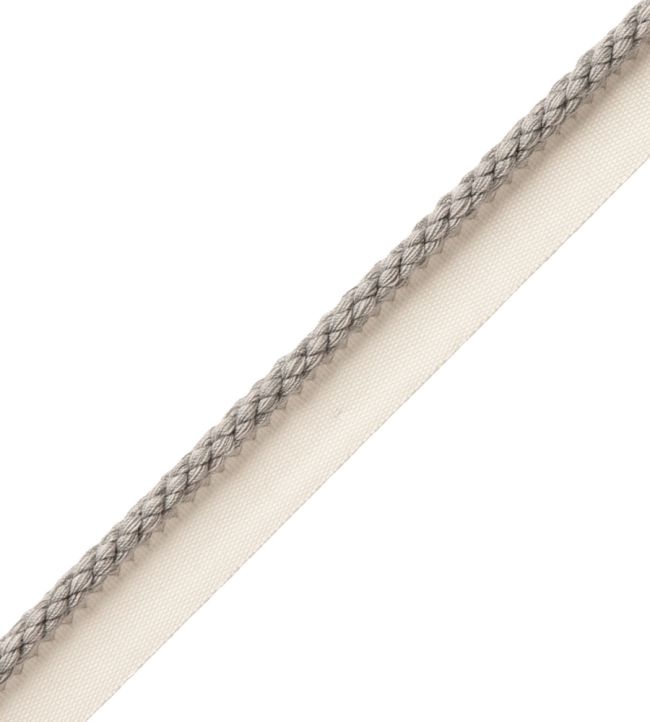 6mm Cambridge Cord With Tape Trimming by Samuel & Sons Sterling
