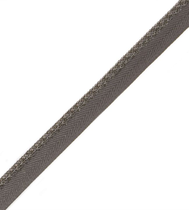 1/4" Jardin Silk Cord With Tape Trimming by Samuel & Sons Pewter