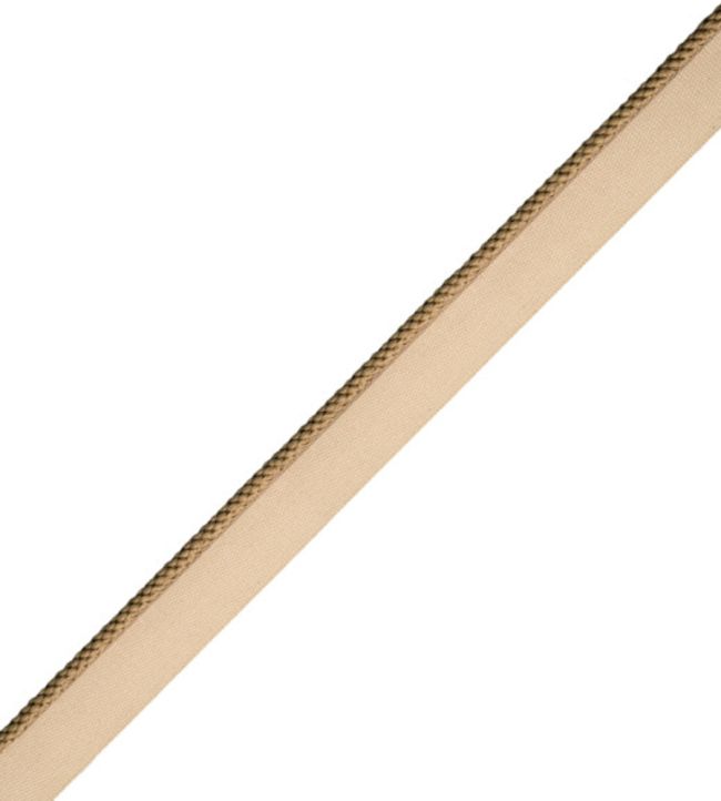 2.5mm Cambridge Cord With Tape Trimming by Samuel & Sons Cafe Au Lait