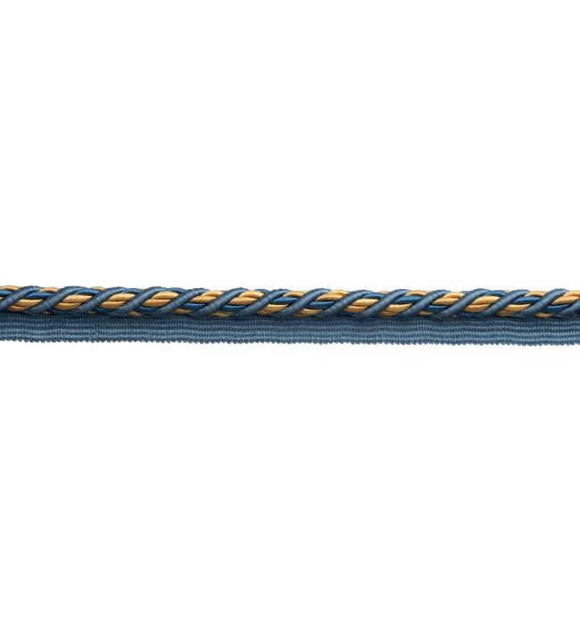 13mm Trianon Cord with Tape Trimming by Samuel & Sons Lapis