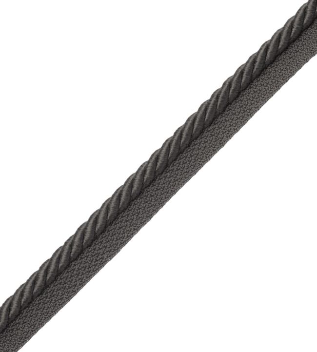 3/8" Saisons Cord With Tape Trimming by Samuel & Sons Charcoal