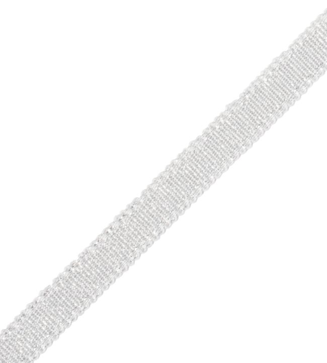 13mm Cambridge Metallic Braid Trimming by Samuel & Sons Silver Leaf