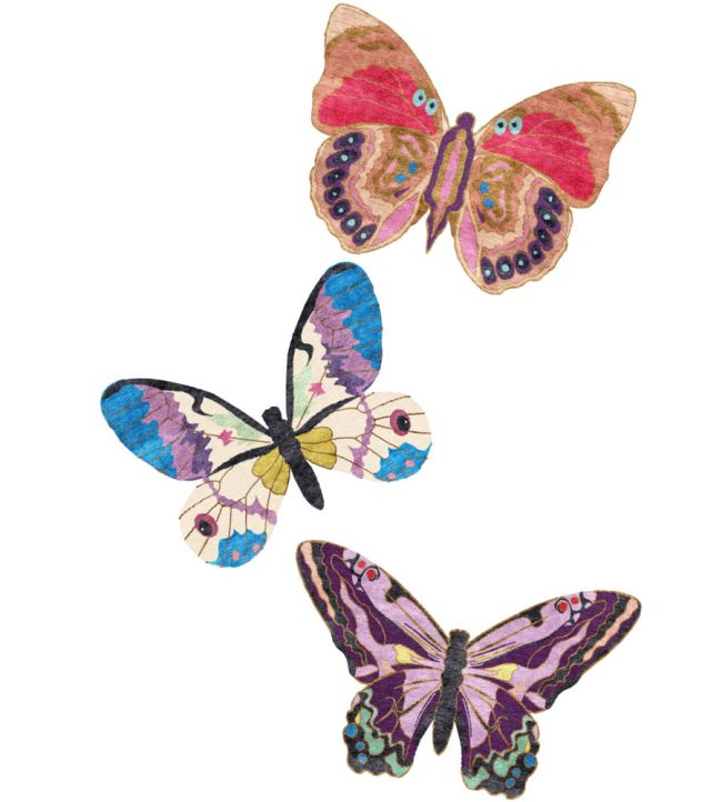 Wendy Morrison A Kaleidoscope of Papillons - Part 2 (Trio) rug Multi WM-5060410395610 Multi