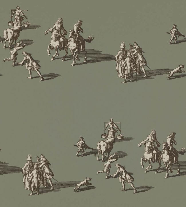 A Walk In The Park Wallpaper by Langelid Von Bromssen Dusty Olive
