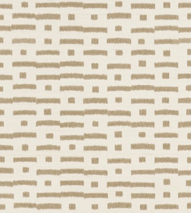 Abstract Ikat Sisal Wallpaper by Schumacher Taupe