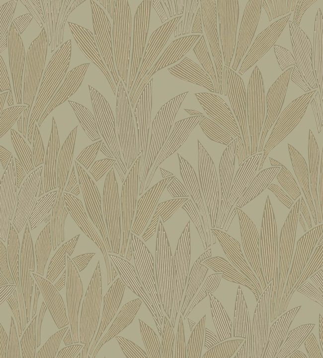 Abstract Palm Wallpaper by Eijffinger Green