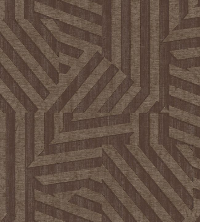 Abstract Stripe Wallpaper by Eijffinger Chocolate