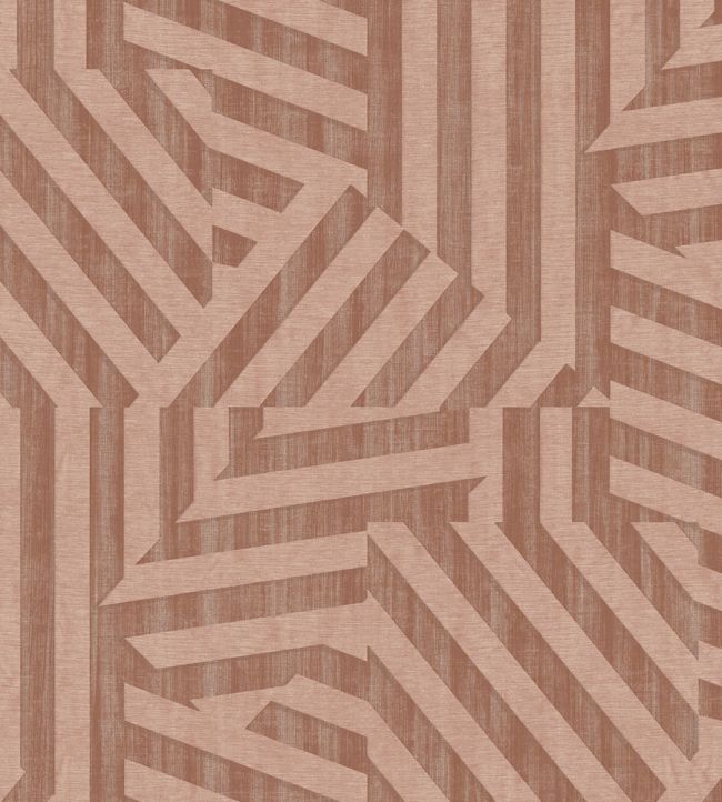 Abstract Stripe Wallpaper by Eijffinger Rose