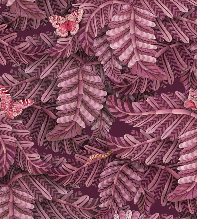 Acacia Canopy Wallpaper by Cole & Son Plum