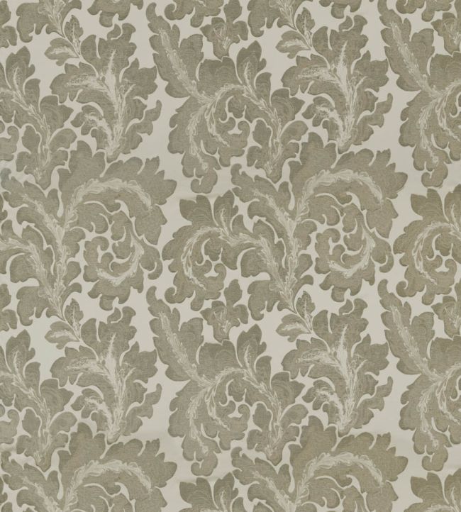 Acantha Silk Fabric by Zoffany Grey Pearl