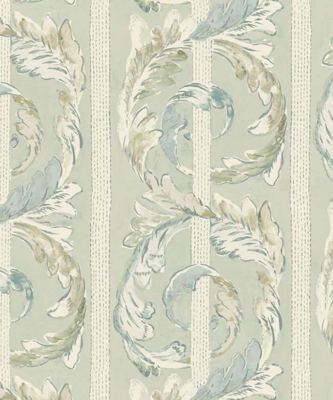 Acanthe Wallpaper by Madeaux 01 Jadeite