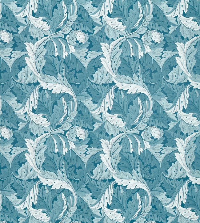 Acanthus Jacquard Fabric by Clarke & Clarke Denim