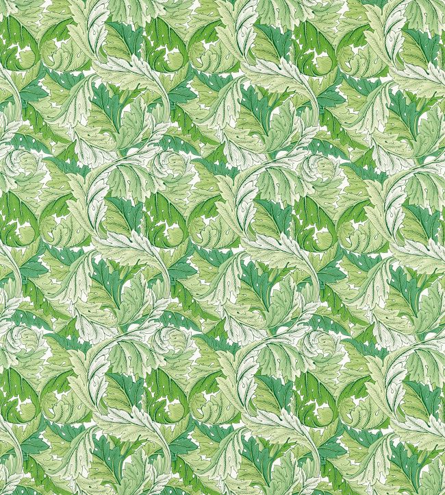Acanthus Fabric by Morris & Co Leaf Green