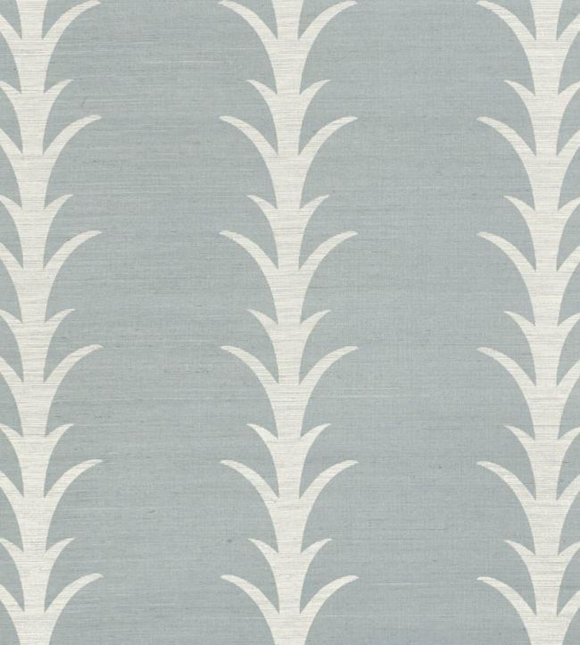 Acanthus Stripe Sisal Wallpaper by Schumacher Chambray