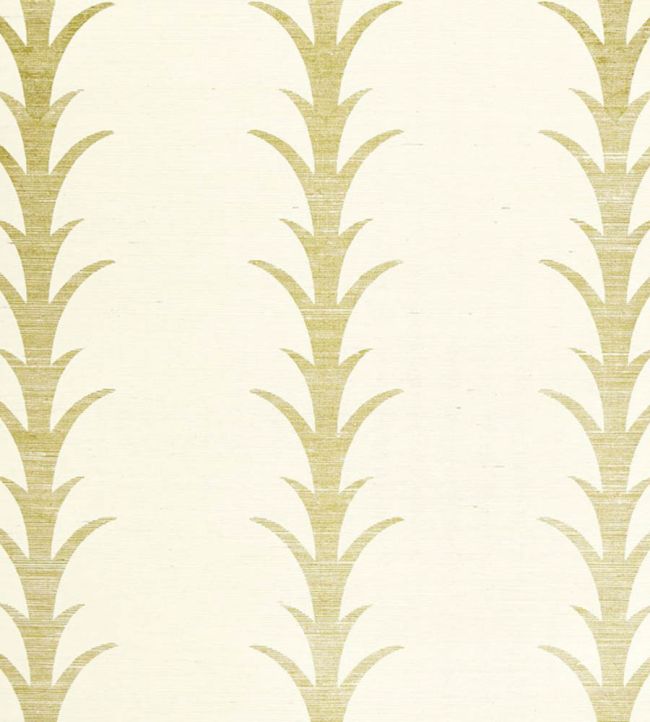 Acanthus Stripe Sisal Wallpaper by Schumacher Filigree